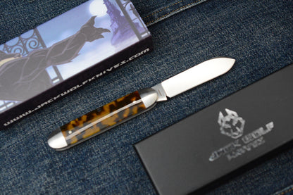 NEW Jack Wolf Gateway Equal End - Tortoise Shell Kirinite /Belt Satin Spearpoint