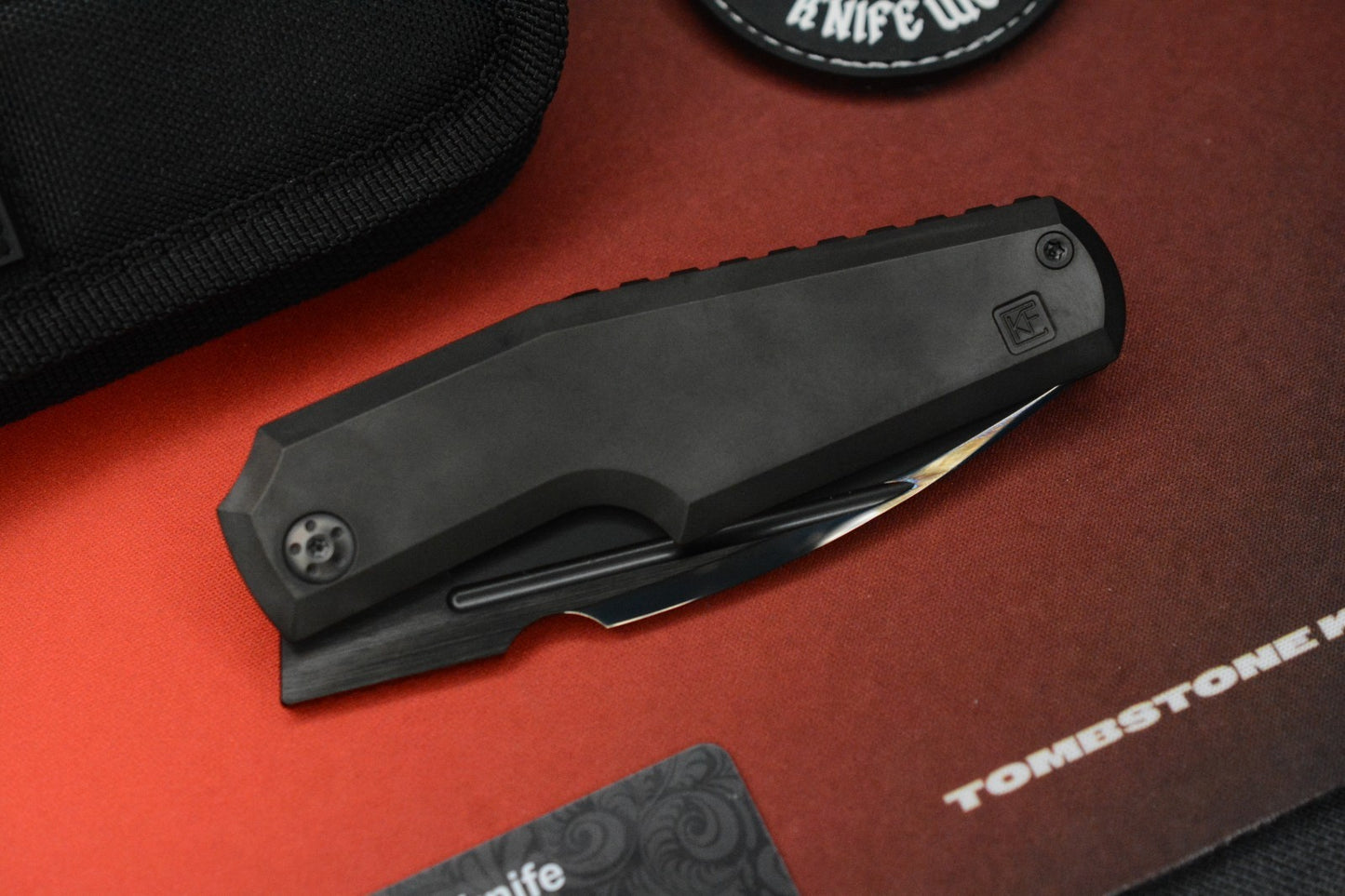 RARE+ Custom Knife Factory x GTK Elementak Black PVD / DLC M398 SN# 032
