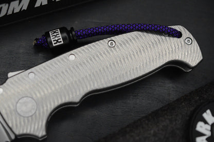 RARE++ Demko AD20 XXX Textured Ti / Stud Only CPM 3V w/ Poison Bead & Patch