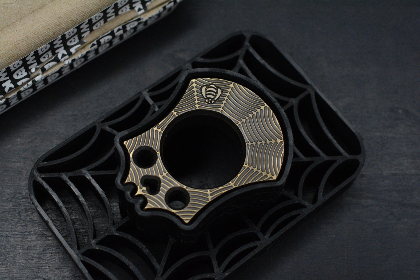 NEW Wkrmn Bonehead Spider Bite - Spider Web Design Brass w/ Brass Bead