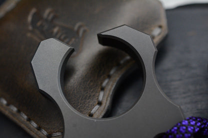 RARE Playge Pryop V2 Bottle Opener / Pry - Titanium w/ Leather Sheath & Skall