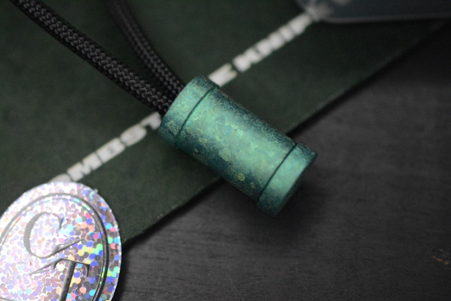 RARE++ Collin’s Trace “The End” XL Green Crystalized Ti Bead Re Playge JRW