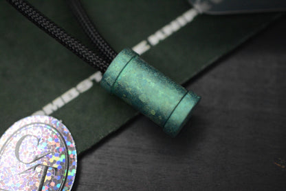 RARE++ Collin’s Trace “The End” XL Green Crystalized Ti Bead Re Playge JRW