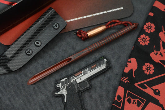 RARE Microtech TAC-P PVD “Ltd Ed. Deadpool Spike” Apocalyptic Red w/ DP Pack