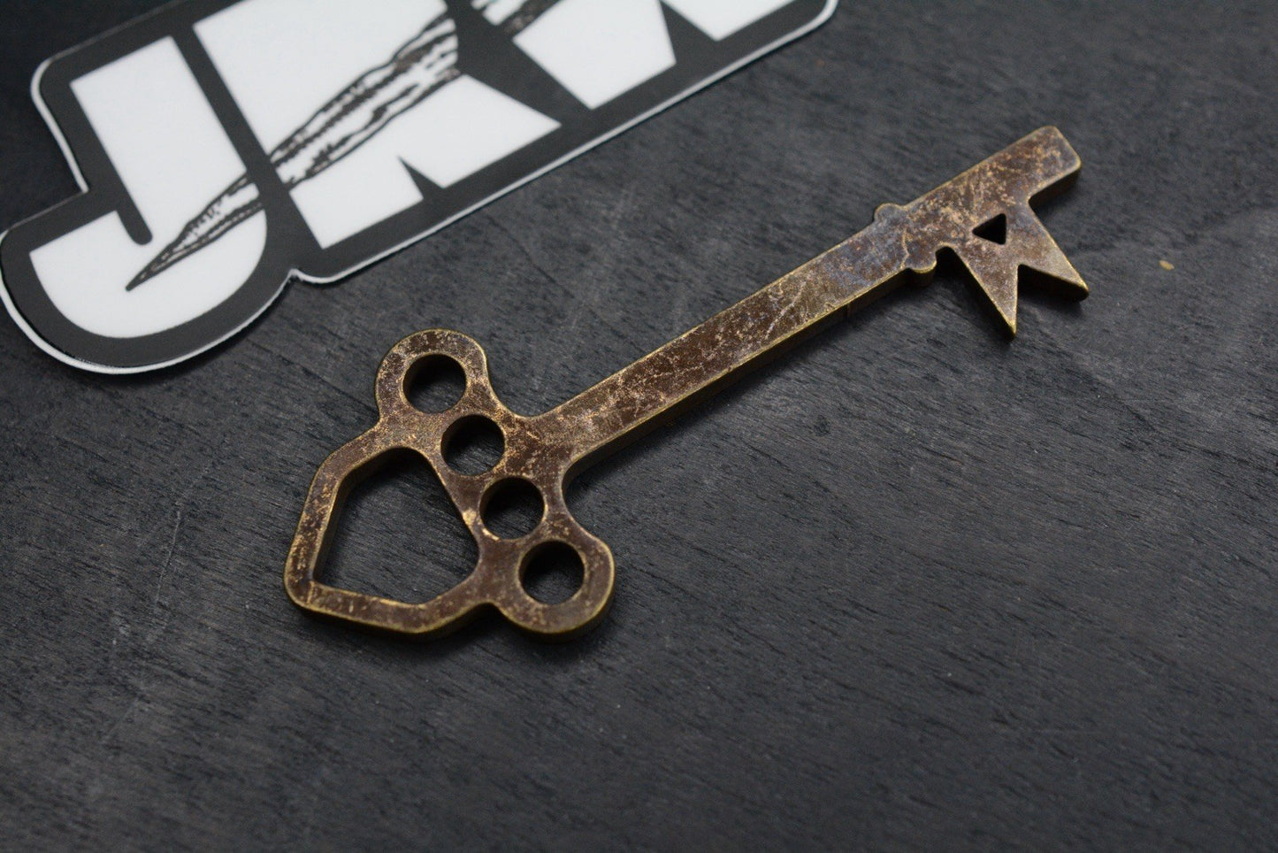 SUPER RARE JRW Gear Key Antique Brass Tool & Pocket Art