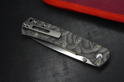 CUSTOM 1 Of 1 Monterey Bay Knives Old Guard Engraved “Circle Of Snakes Grafx”