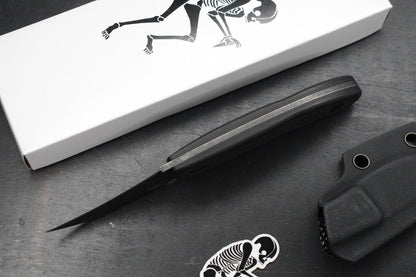 RARE Ed’s Manifesto & Kopis Designs L-Via Field Knife - Black / Acid Stonewash