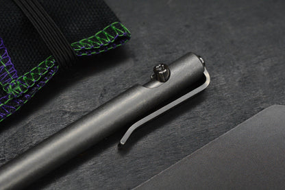 NEW Oz Machine Co Little John Ti Pen - Grey Washed Body / Dark Blasted Grips
