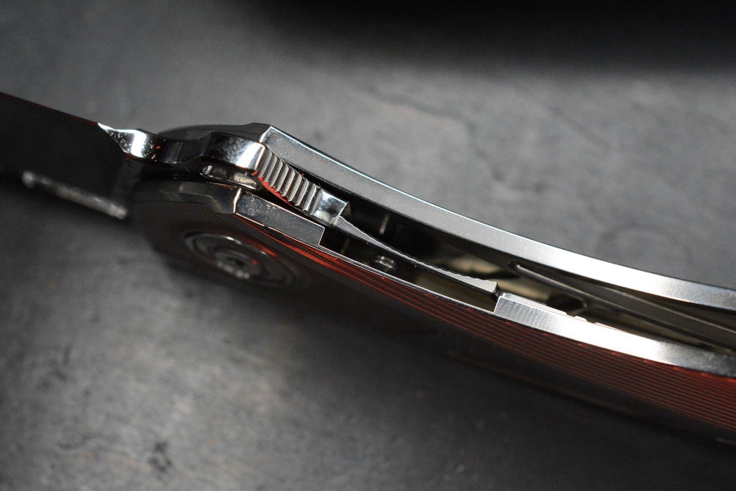 NEW Custom Knife Factory Sukhoi 5 Polished Blade & Scales /Crystal Ti Backspacer