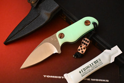 NEW Turner CNC Knome Custom Ltd Ed - Fungus GITD / 3V Blade w/ Copper Dice