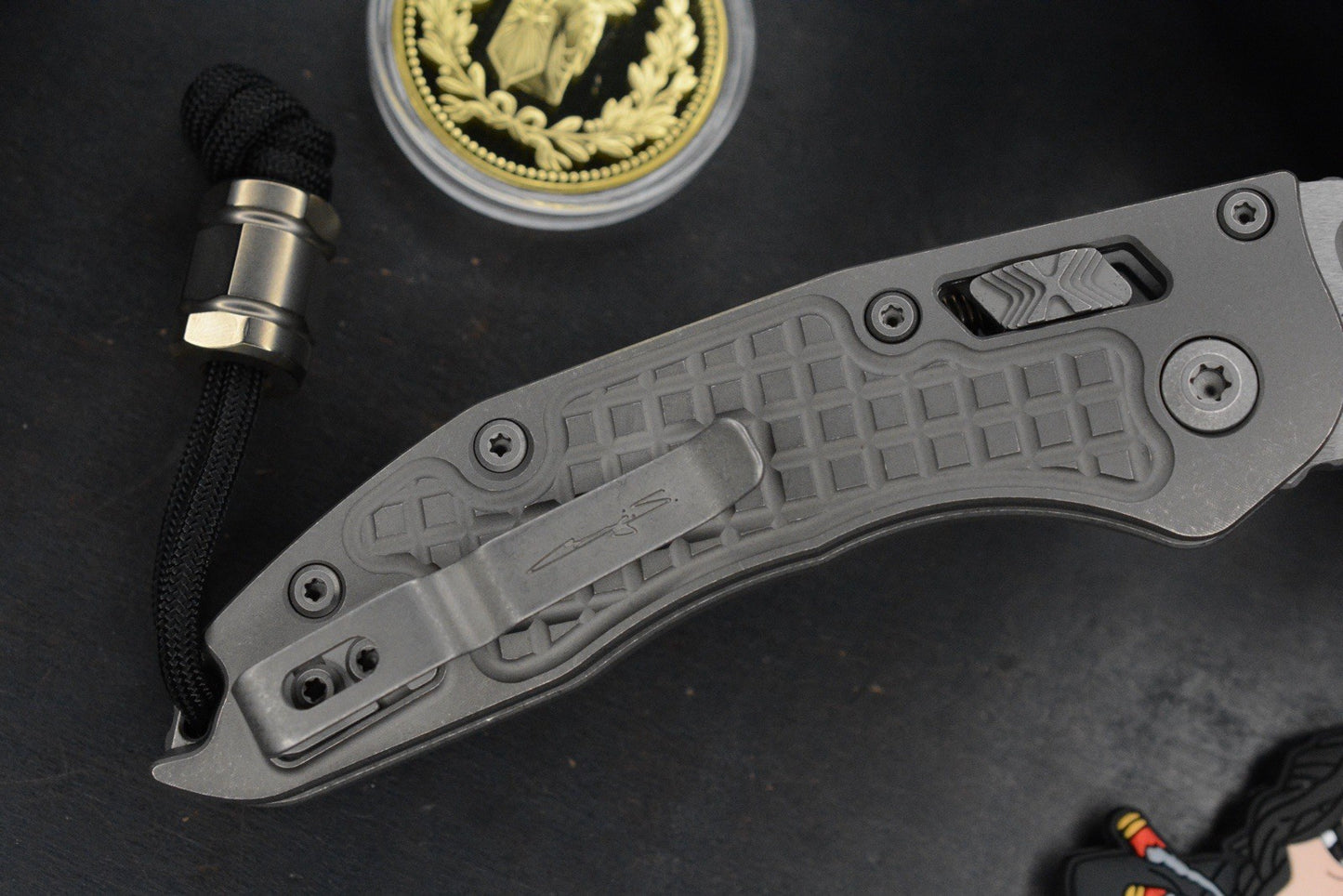 NEW Microtech Manual Stitch Marfione Select - Full Ti/ Frag w/ CKF Bead + More
