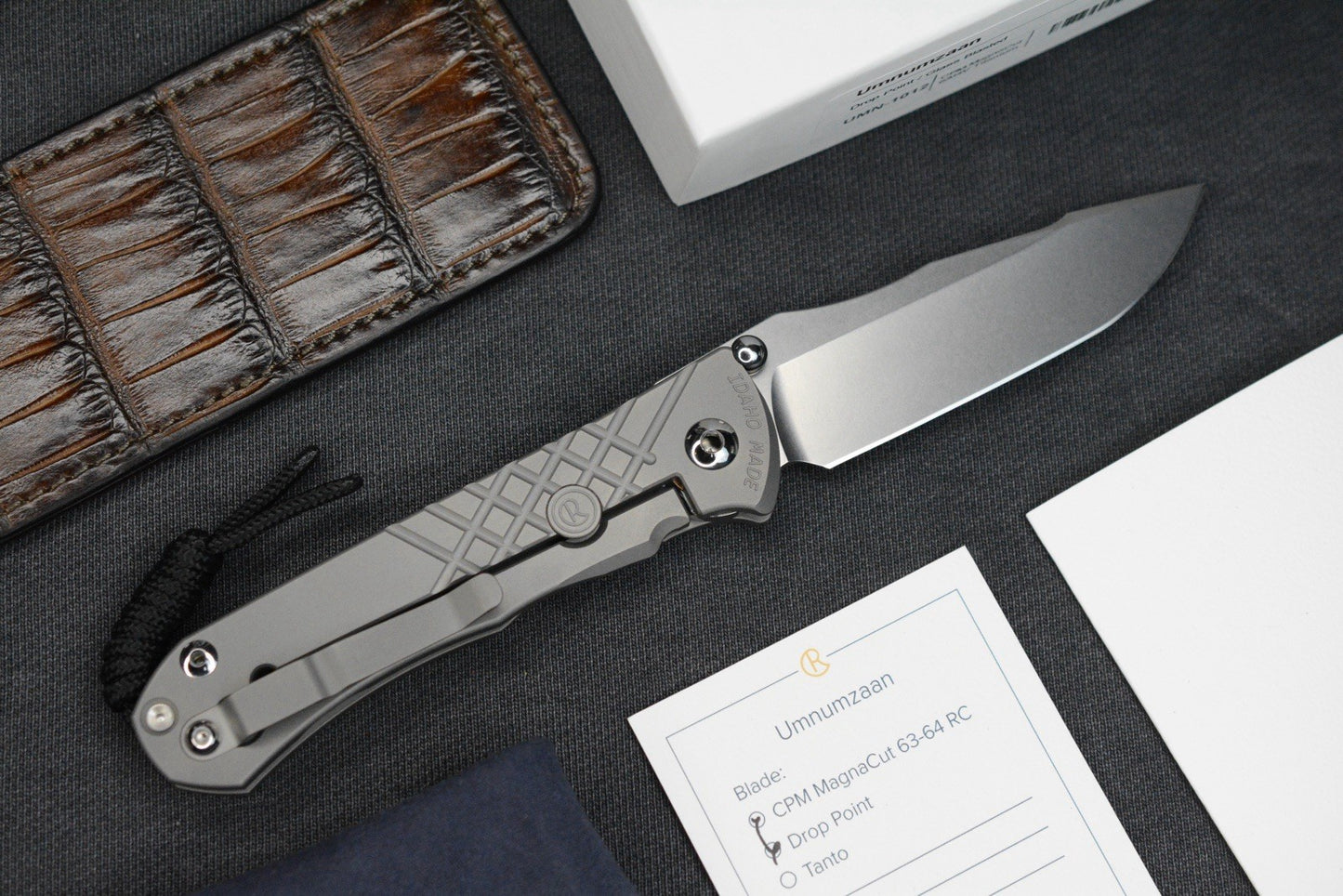 NEW Chris Reeve Umnumzaan - Glass Blasted / Drop Point Magnacut