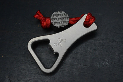 RARE PSD Designs Double Infinity Titanium Bottle Opener w/ TKW Curator