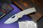 NEW Oz Machine Co Roosevelt STD Smooth Ti / Gold Ano Ti Hardware / MagnaCut Blade