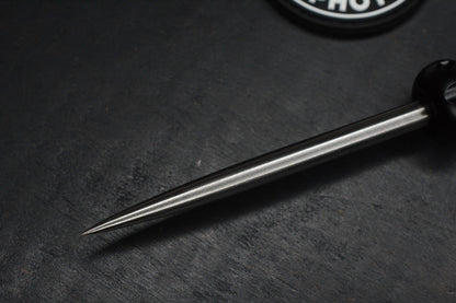 RARE Crawford Push Pick Kubaton 3.5” Gloss Black Aluminum Re Microtech