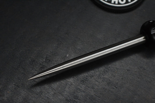 RARE Crawford Push Pick Kubaton 3.5” Gloss Black Aluminum Re Microtech