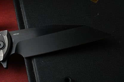NEW CHAVES Knives Red Label Sangre Street - Black PVD M390 / Rocked Ti Handles