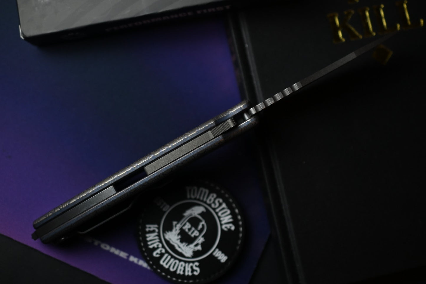 RARE Urban EDC x Demko Shark-A-Tac - Blue Ti & Bronze Chaos Seigaiha / MagnaCut