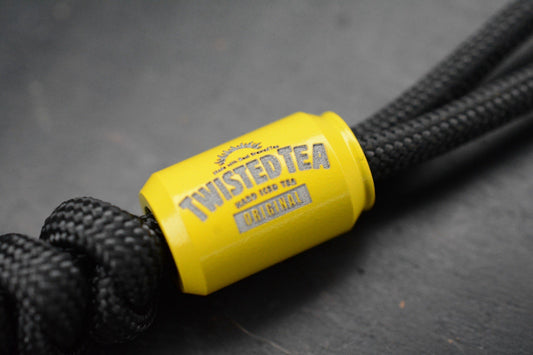 RARE ZF Designs Twisted Tea Can Aluminum Bead Re Playge Microtech