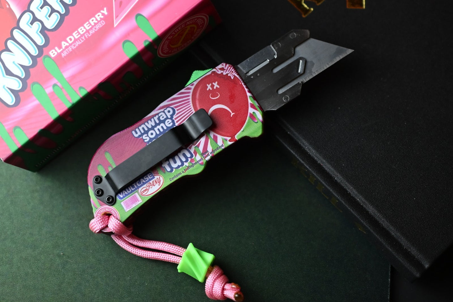 RARE Vault EDC Custom Utility Knife - Airheads Ltd Ed SN# 107 w/ Wkrmn Bead