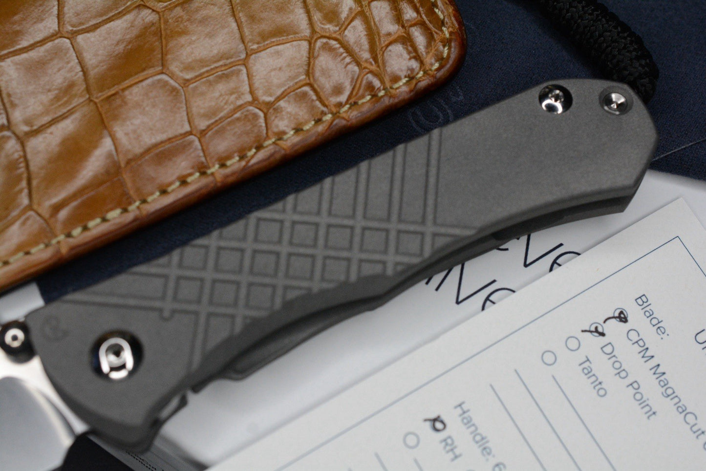 NEW Chris Reeve Umnumzaan Drop Point Magnacut Ti Hdle w/ Robertson Gator Sheath