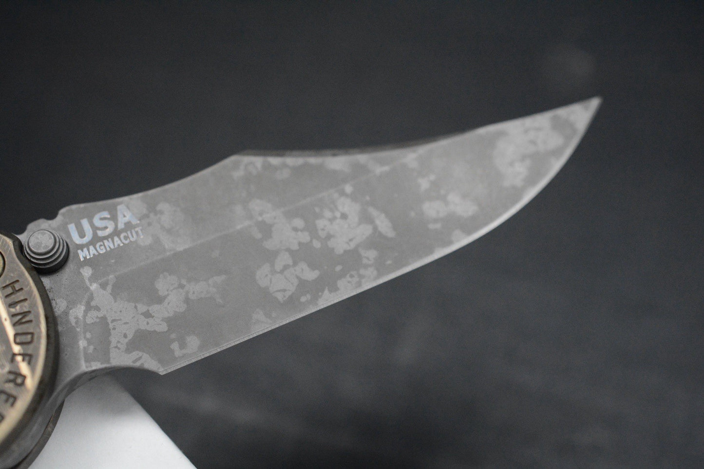 RARE Hinderer Custom XM-18 Non Flipper 3.5” Full Ti Warthog Bowie Magnacut