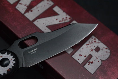 NEW Kizer Knives Cormorant “Leather Face” Black G-10 / Nitro V Blade - L/E EXC