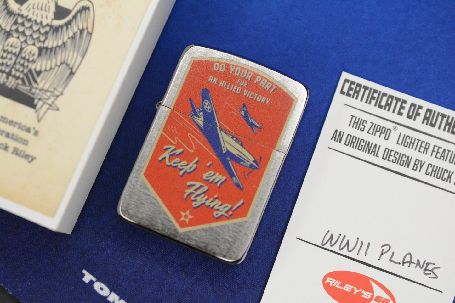 RARE Zippo WWII Planes Special Edition - Keep Em Flying w/ Vintage Box & COA