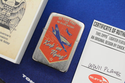 RARE Zippo WWII Planes Special Edition - Keep Em Flying w/ Vintage Box & COA