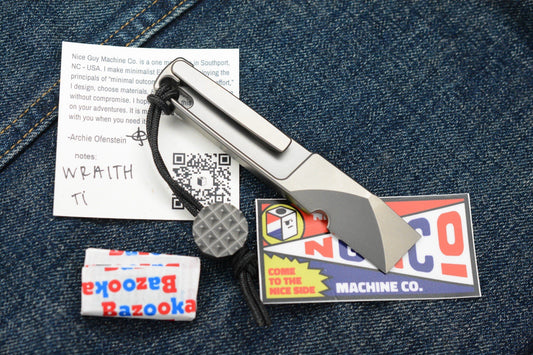 NEW Nice Guy Machine Co The Wraith - Titanium Pry Bar NGMCo w/ TKW Curator
