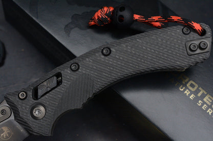 NEW Microtech Amphibian Ram Lok CF DLC Sig Series w/ Playge Bead & Wick Pack
