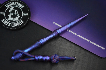 RARE Royal Creations Rock Spike -Ano Purple Ti w/ Custom Matching Bead & Patch