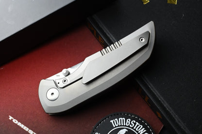 RARE Dalibor Bergam Arrakis - Titanium Zirablast / Satin S90V Blade SN# 10