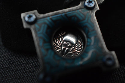 RARE Steel Flame KillboX Crusader Warrior Blued Ti Pendant