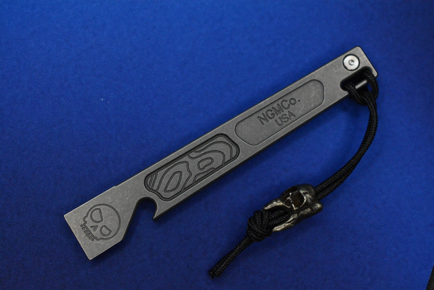 NEW Nice Guy Machine Co x Triple Aught - Side Piece TAD Ed Mean Skull Ti Pry