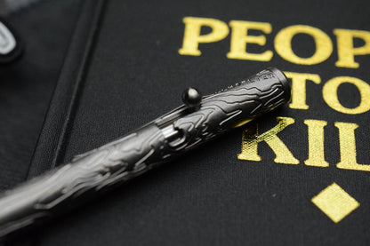 NEW Triple Aught Design x Fellhoelter TiBolt Pen - Mean Skull w/ TAD Patch