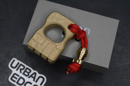 NEW Urban EDC x Cad Lab Fist Bump Bottle Opener Dark washed Brass w/Rocket Bead