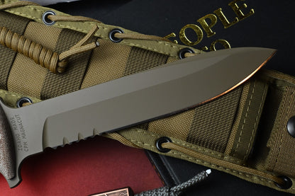 NEW Chris Reeve Knives Green Beret - Micarta/Tan FDE Magnacut w/Tombstone Bead