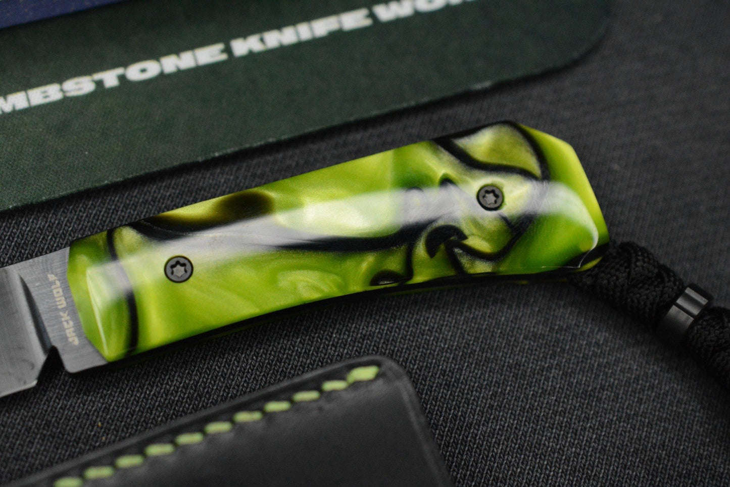 NEW Jack Wolf Pioneer Jack FIXedc - Kirinite Toxic Green / S90V w/ Sheath