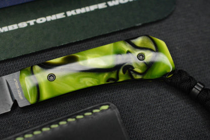 NEW Jack Wolf Pioneer Jack FIXedc - Kirinite Toxic Green / S90V w/ Sheath