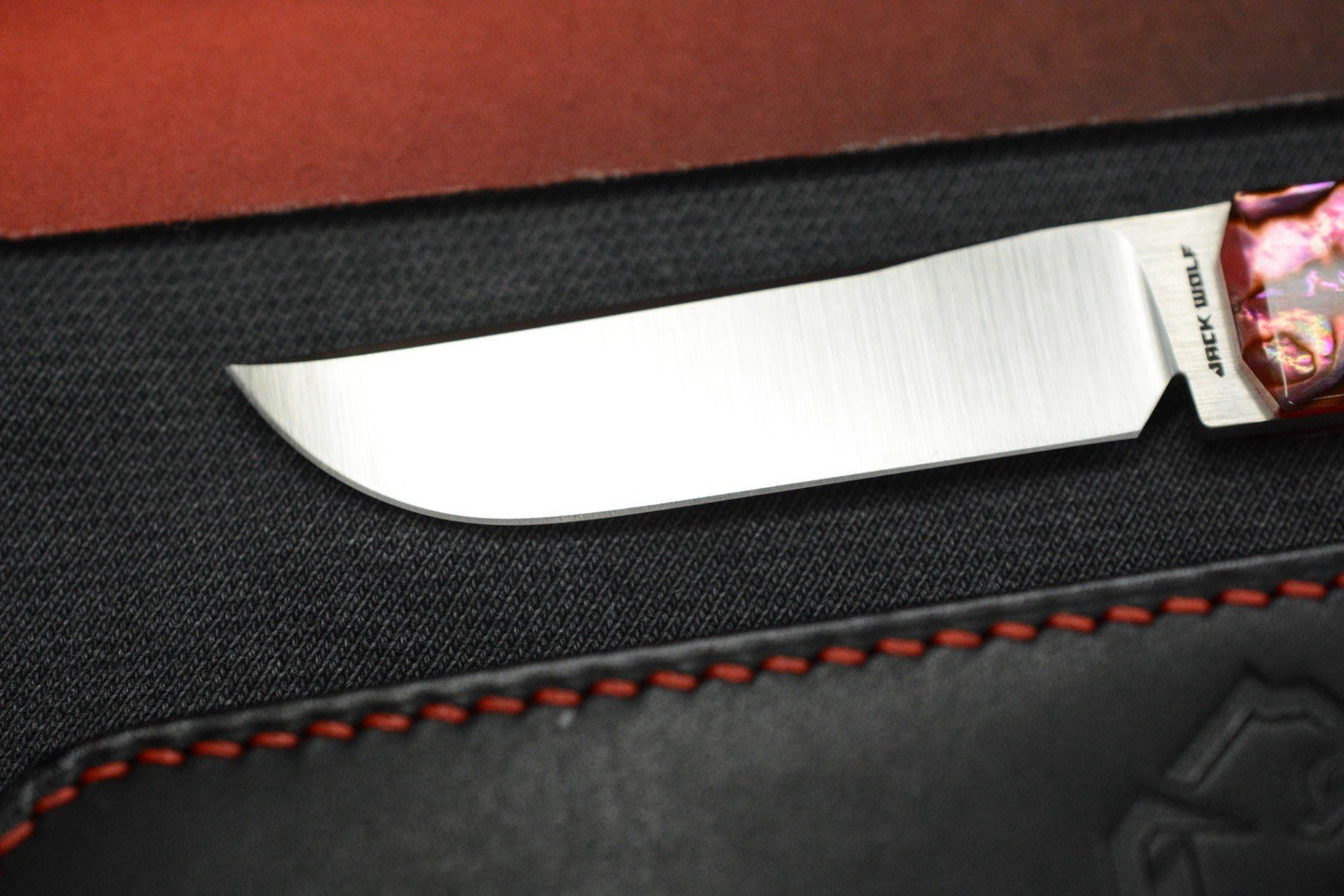 NEW Jack Wolf Pioneer Jack FIXedc - Red Abalone / S90V w/ Sheath