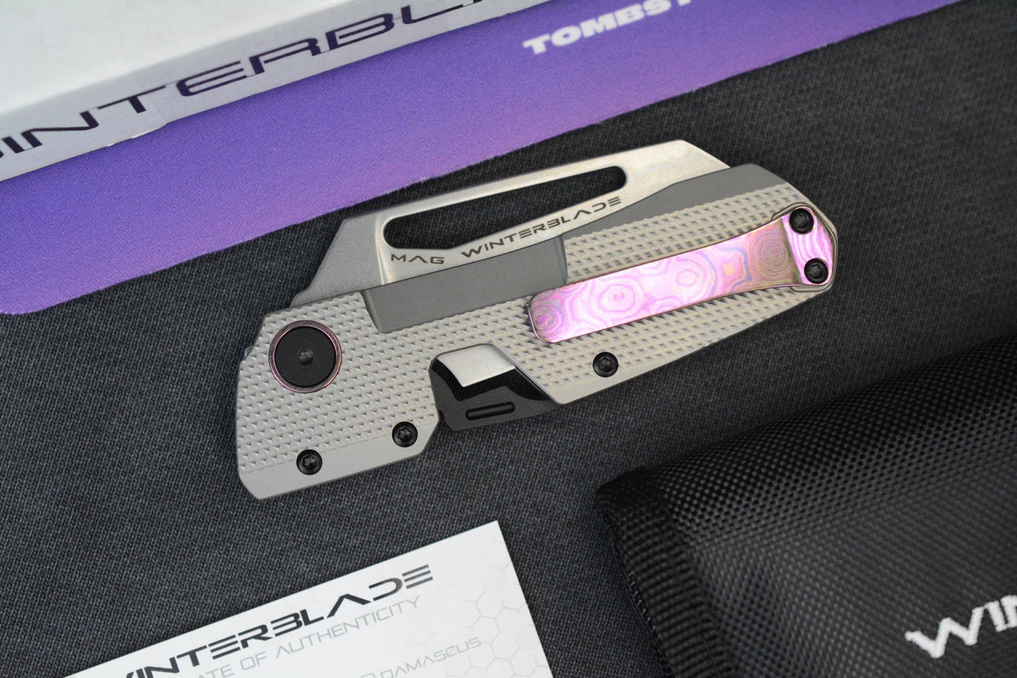 NEW Winterblade Factor B4 Natural Diamond Ti/ MagnaCut & Pink / Purple Timascus