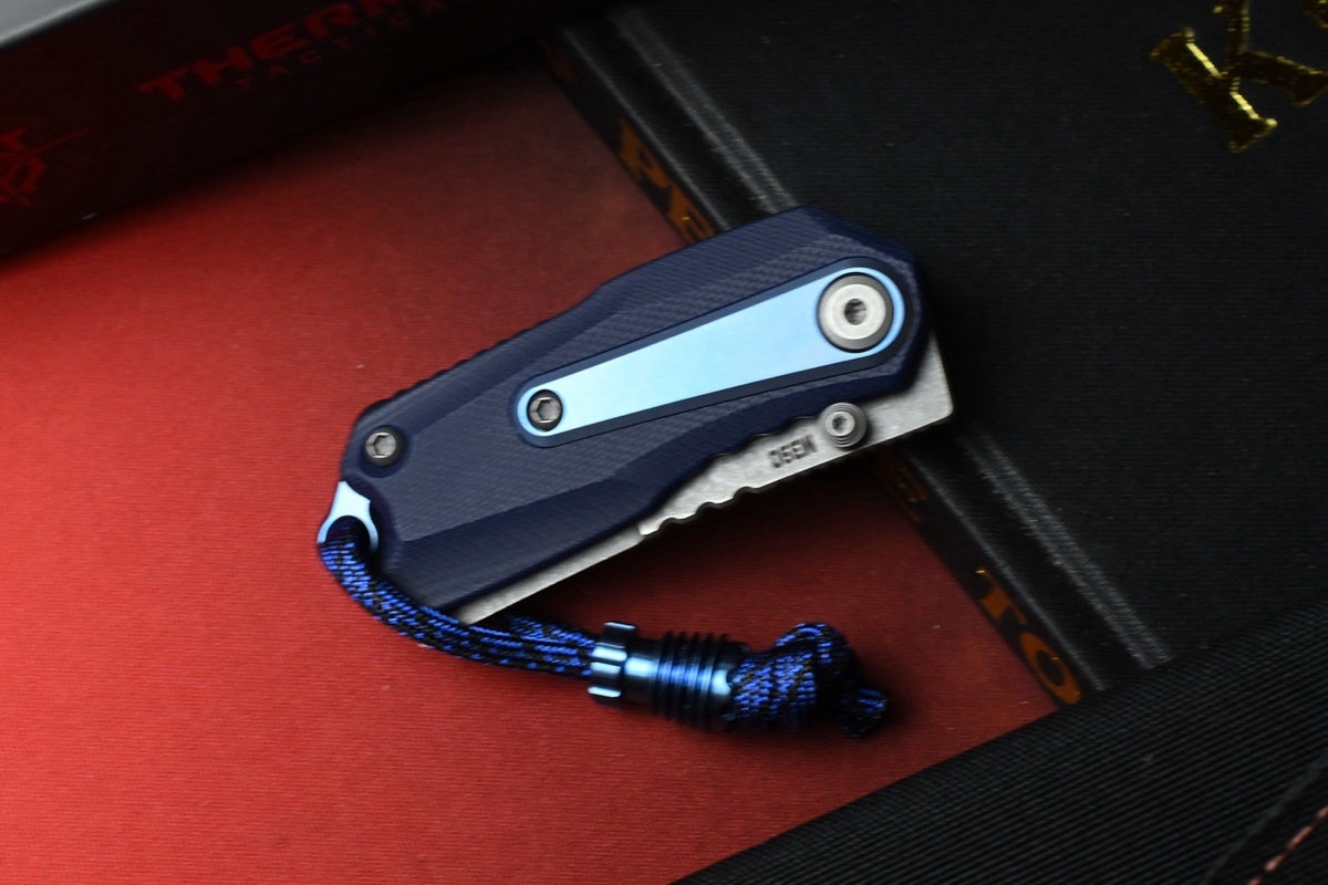 NEW Thermal Tactical Ambient - Navy Blue G10 / Stonewashed M390 w/ Radiator Bead