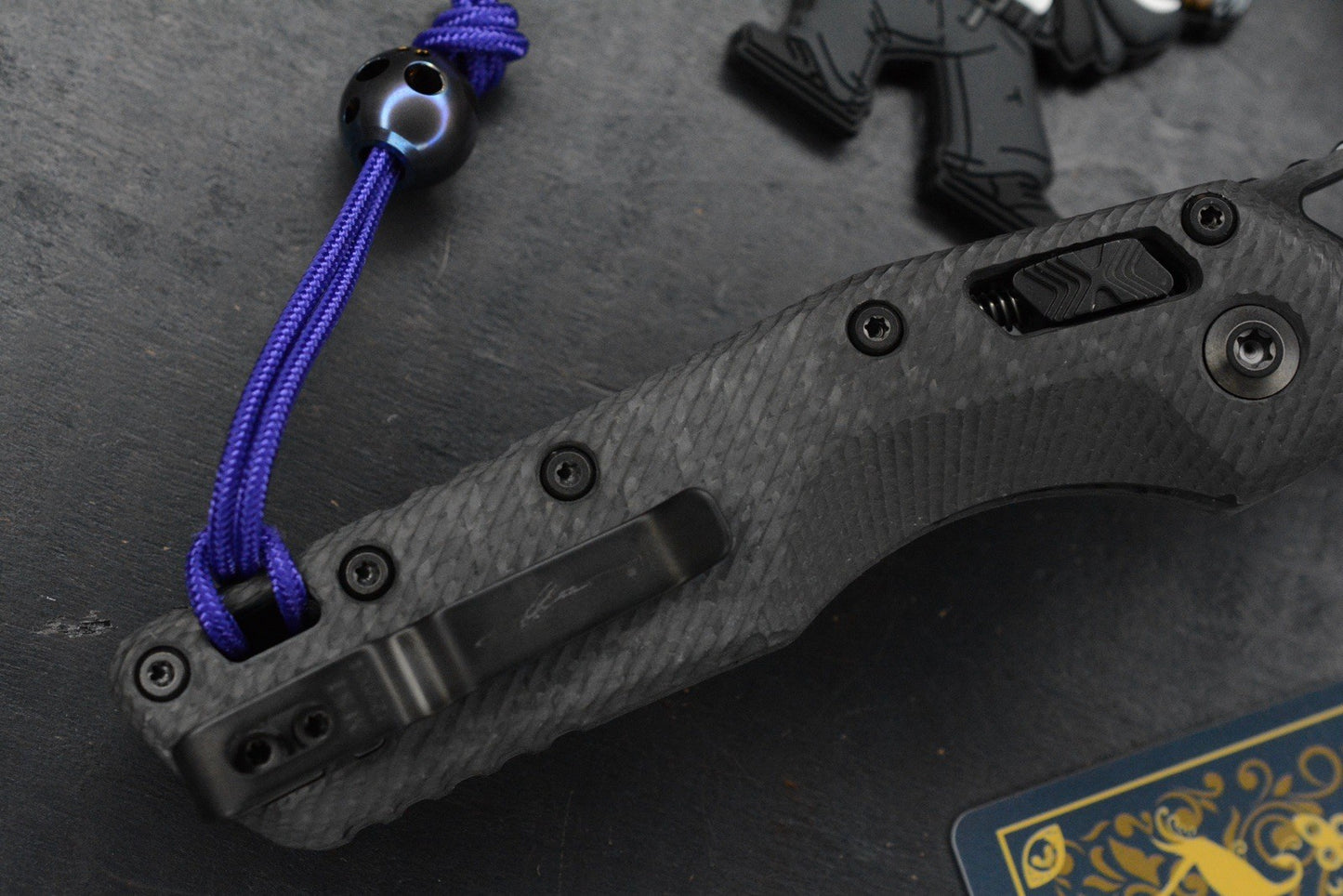 NEW Microtech MSI RAM-LOK Carbon Fiber SHADOW Black DLC w/ John Wick Pack & Bead