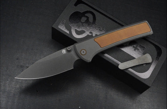 NEW CHAVES Scapegoat 229 Dirty Steve - SW Grey PVD / Natural Micarta Magnetic
