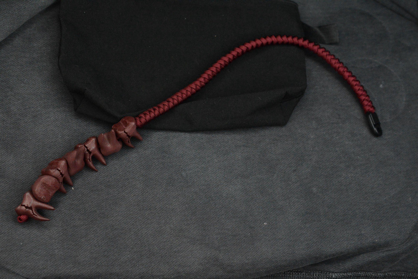 NEW Delicious Fist Bad Floss - 7x Red Steel Broken Molar Beads/ 20” Paracord