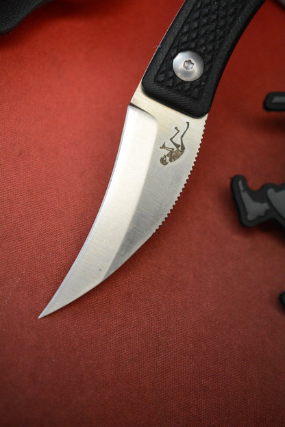RARE Ed’s Manifesto & Sneakreaper Elvia Field Knife POLISHED / Black w/ SR Patch