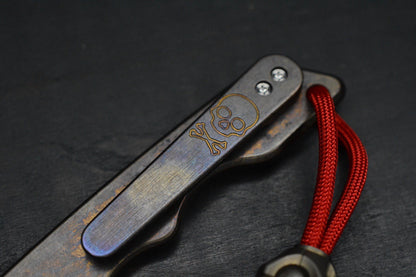 NEW ATTN 2 DETAIL MK1 Anodized Ti Pry Bar #2 w/ CKF CH Bronze Bead