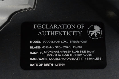 NEW Microtech MSI RAM-LOK Carbon Fiber SHADOW Black DLC w/ John Wick Pack & Bead
