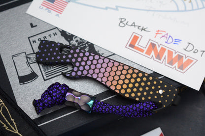 NEW Lynch NW Thirsty V2 Black Fade Hyper Dot Pry Bar w/ Jimped Ano Bead